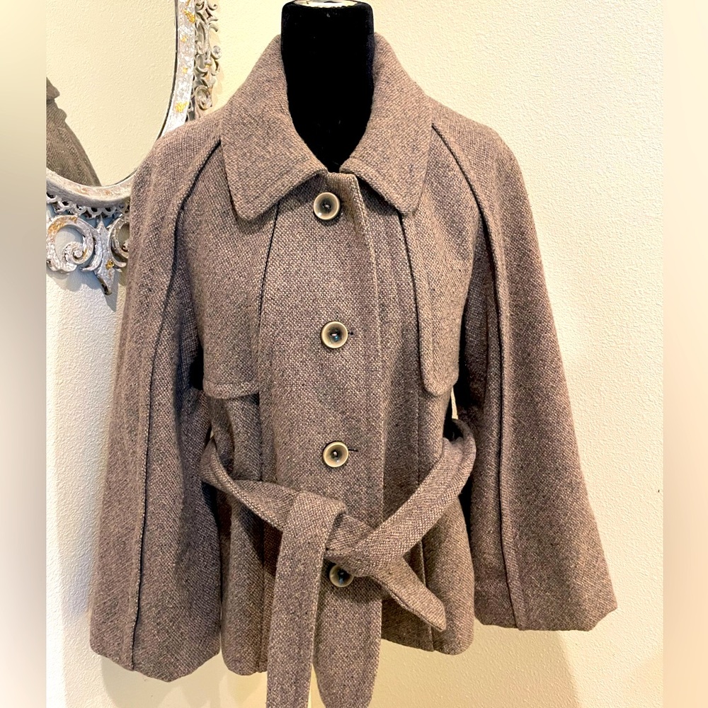 Jaclyn Smith Tan pea coat size medium